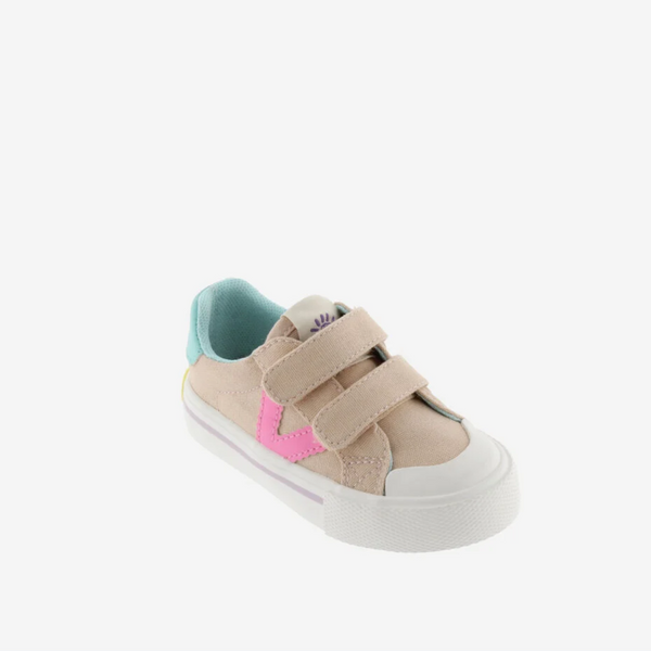 Zapatillas Doble Velcro Tribu Neón - Rosa