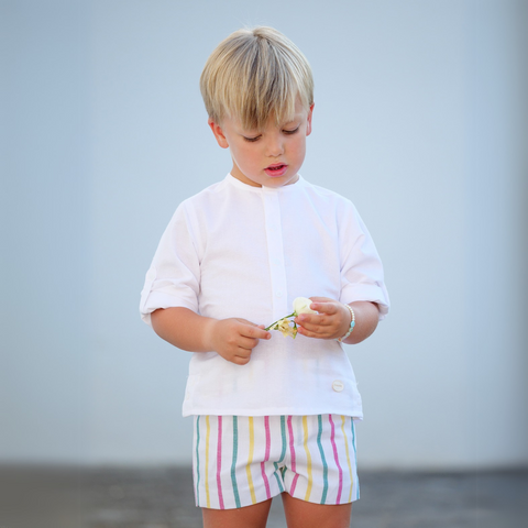 Conjunto Lino Niño - Multicolor Verde