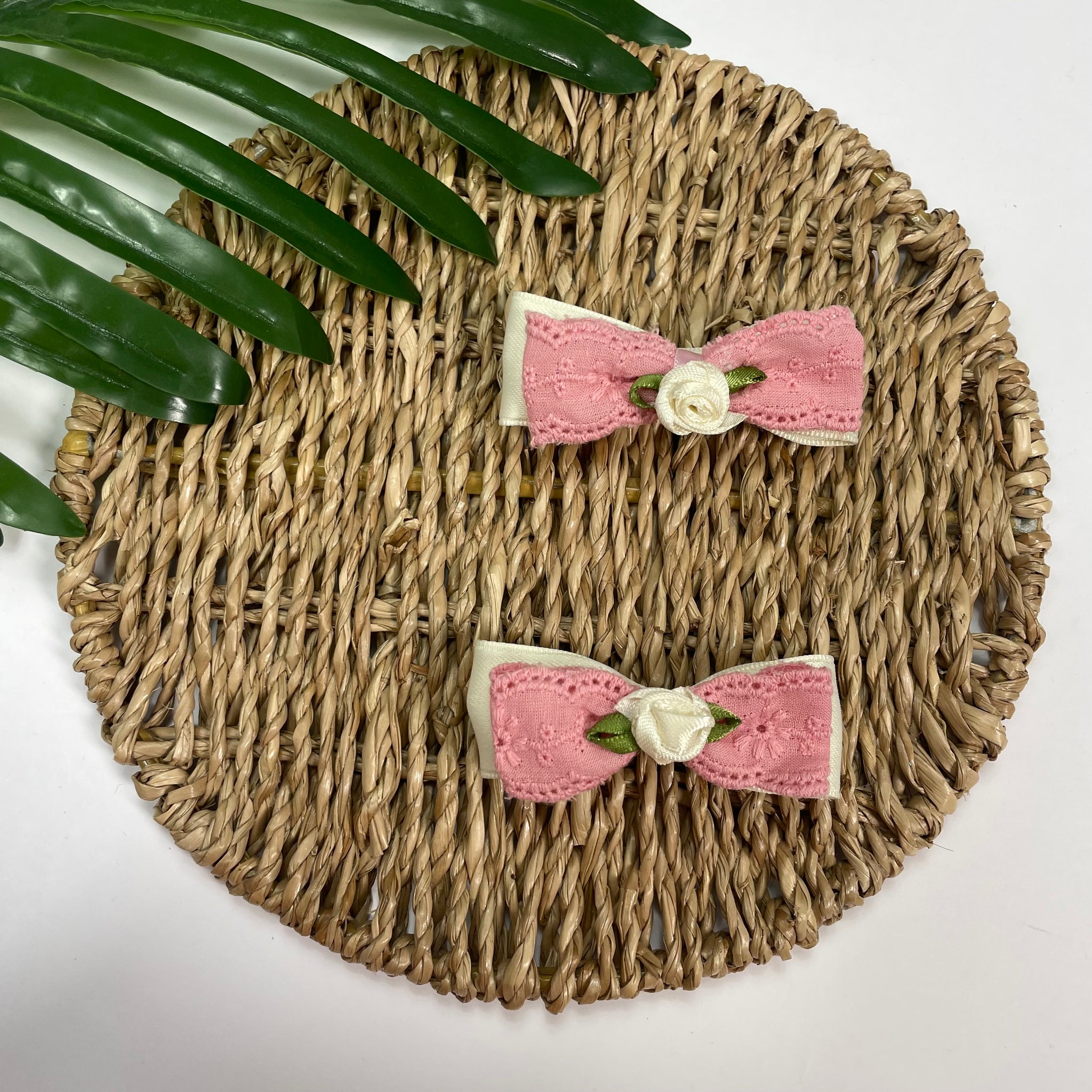 Gancho - Encaje Ivory/Rosa