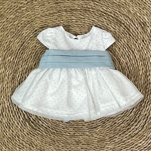 Vestido Braga Topitos Azul