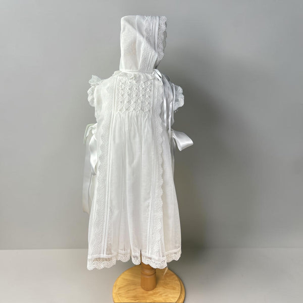 Mantilla 460 Batista Inglesa con Gorro - Blanco Roto