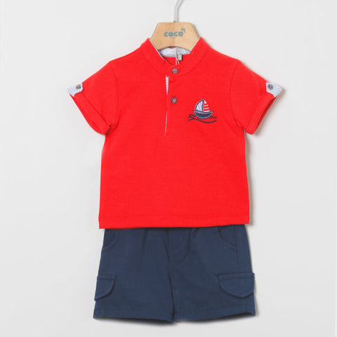 Conjunto Niño Portofino - Rojo