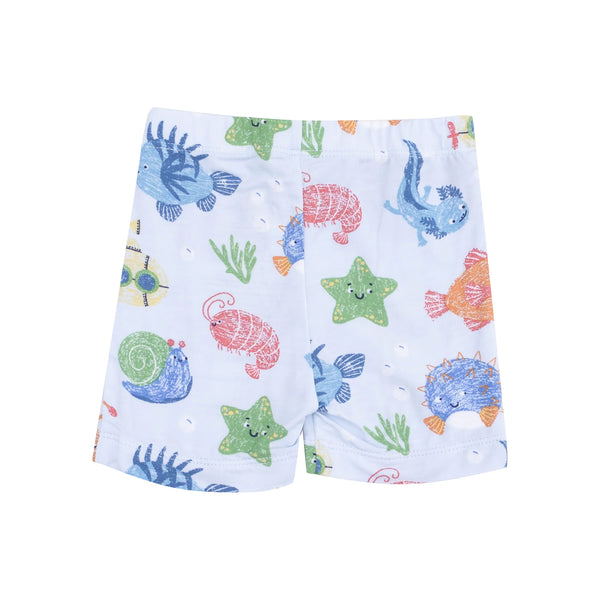 Pijama Corta Criaturas Cute - Azul