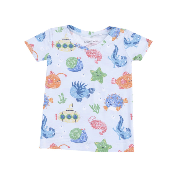 Pijama Corta Criaturas Cute - Azul
