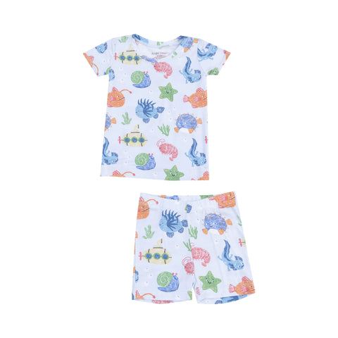Pijama Corta Criaturas Cute - Azul