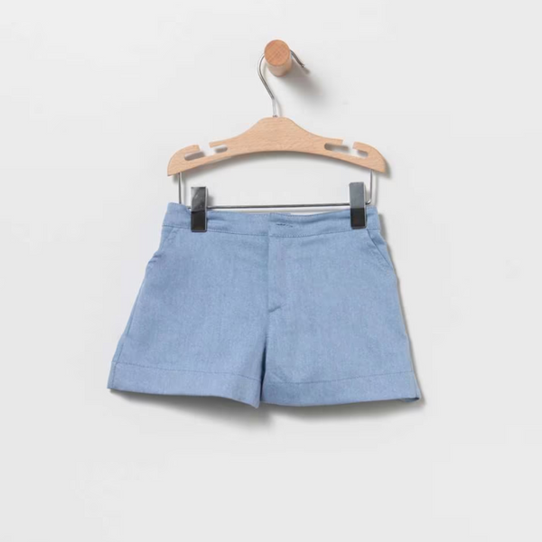 Conjunto Blusa Cuadros Azul