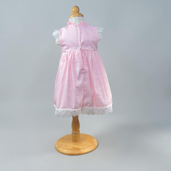 Vestido Smock Lacitos - Rosado
