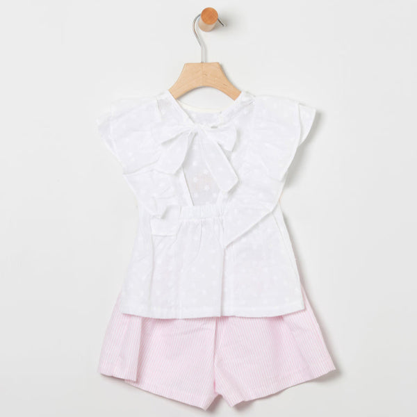 Conjunto Niña Rayas Nimes - Fucsia