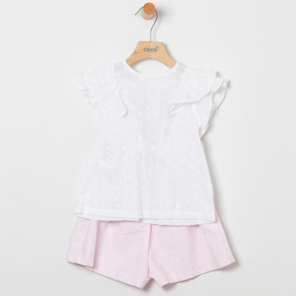 Conjunto Niña Rayas Nimes - Fucsia