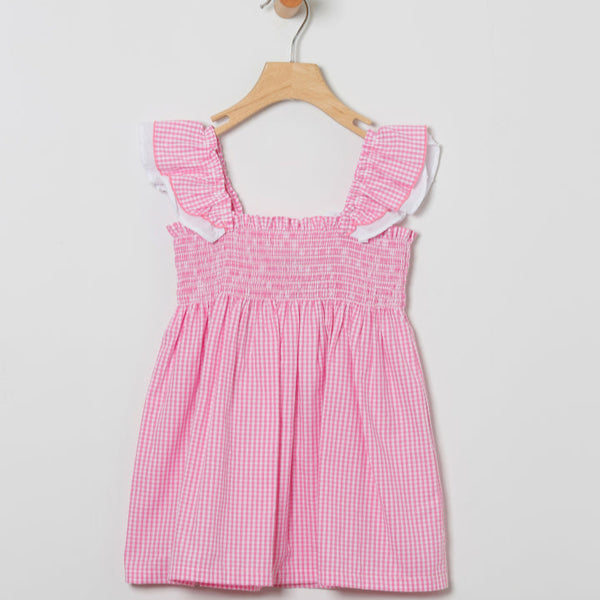 Vestido Vichy Nimes - Fucsia