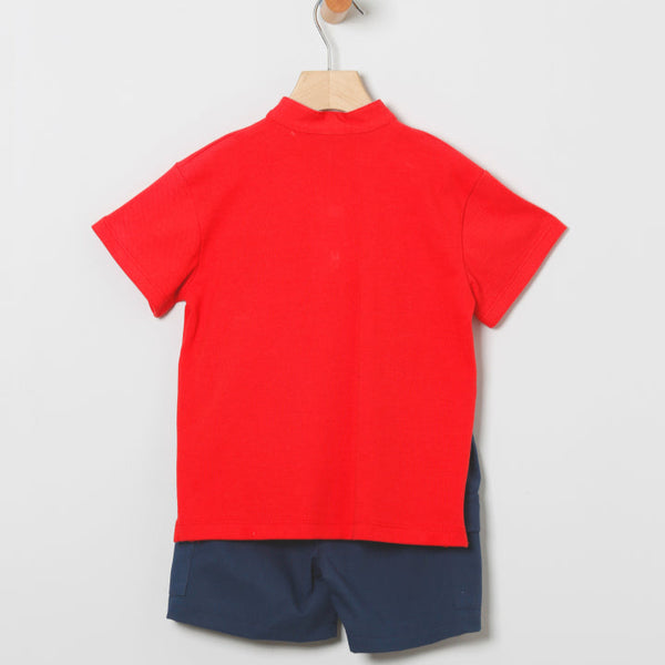 Conjunto Niño Polo Portofino - Rojo