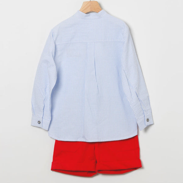 Conjunto Niño Camisa Portofino - Celeste