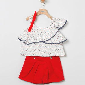 Conjunto Niña Portofino - Rojo