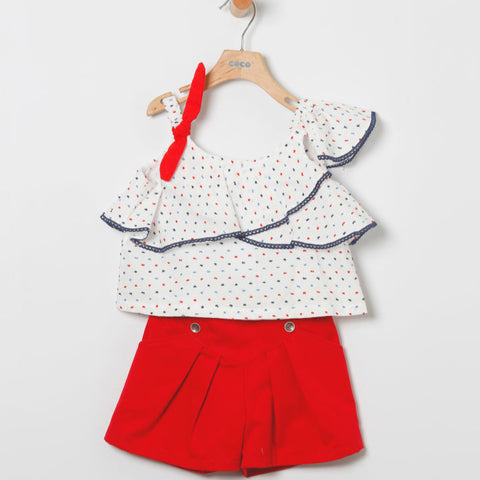 Conjunto Niña Portofino - Rojo