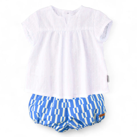 Conjunto Niña Taneka Pololo - Azul
