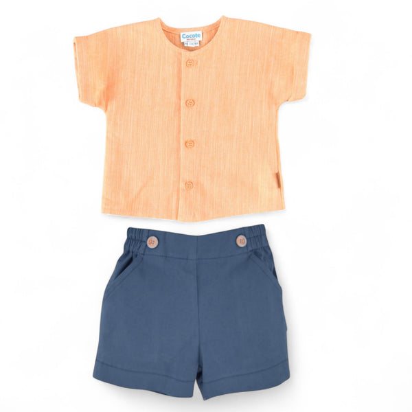Conjunto Niño Sarga - Naranja