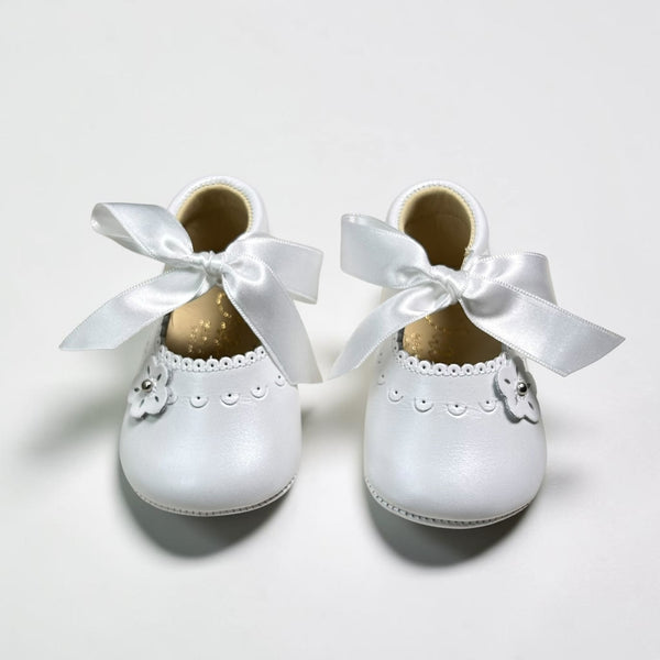 Zapatos Bautizo Nacarado - Blanco