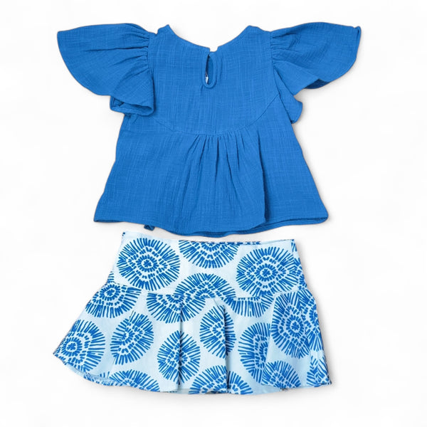 Conjunto Niña Boho Falda - Azul