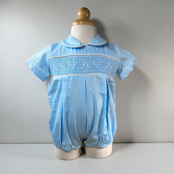 Pelele Niño Smock - Celeste