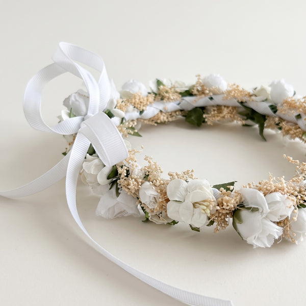 Corona de Flores - Beige & Off White