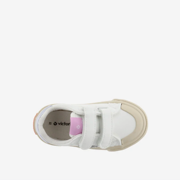 Zapatillas Doble Velcro Tribu Glitter - Plata