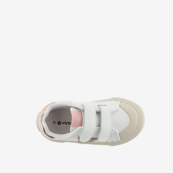 Zapatillas Doble Velcro Tribu Glitter - Rosa