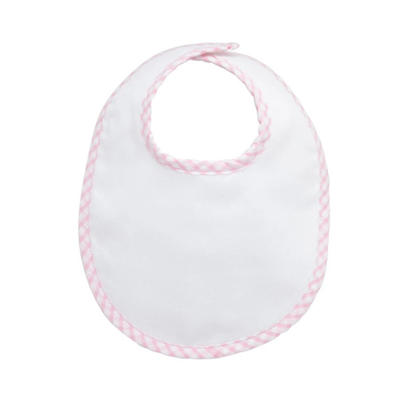 Babero Básico de Cuadros - Rosado