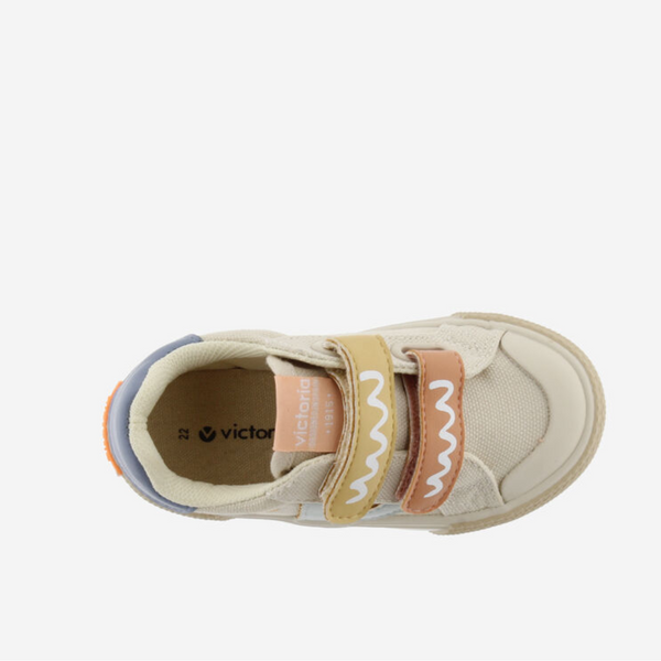 Zapatillas Multicolor Doble Velcro - Beige