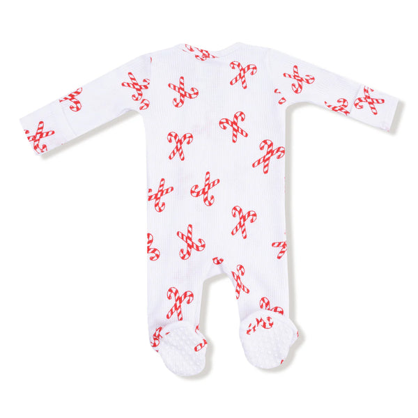 Pijama Footie Navidad Candy Canes