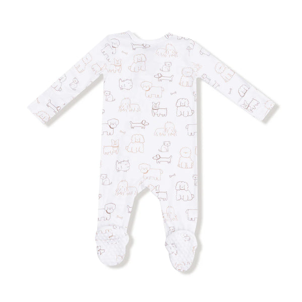 Pijama Footie Cachorros Neutrales - Blanco