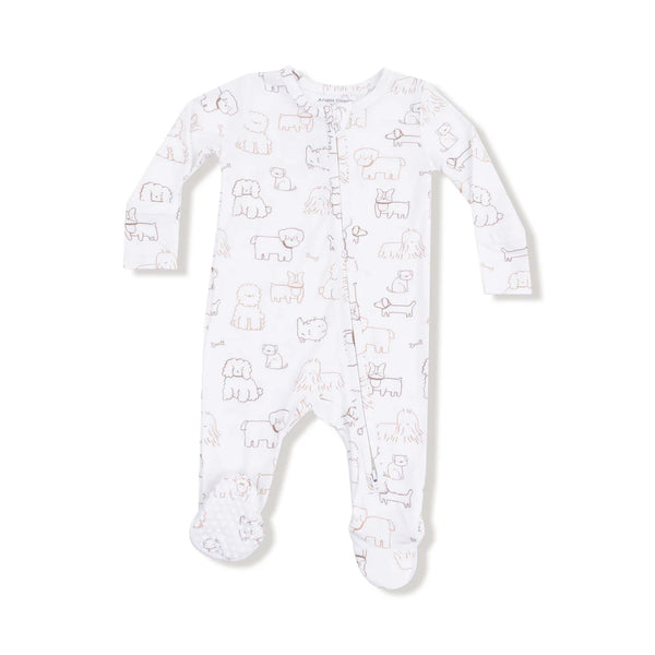 Pijama Footie Cachorros Neutrales - Blanco