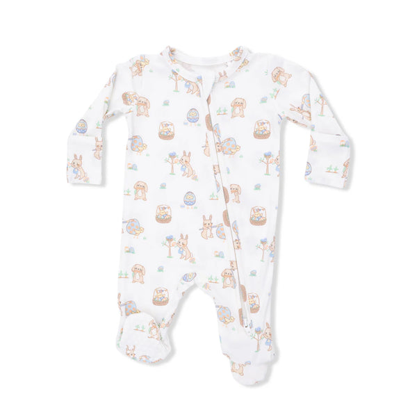 Pijama Footie Pascua - Egg Hunt Celeste