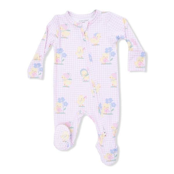 Pijama Footie Pascua - Patitos Primaverales Rosado
