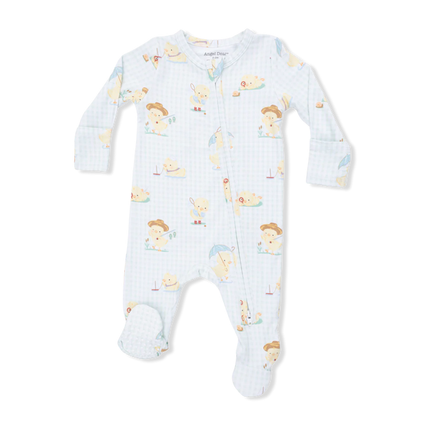 Pijama Footie Pascua - Patitos Primaverales Verde