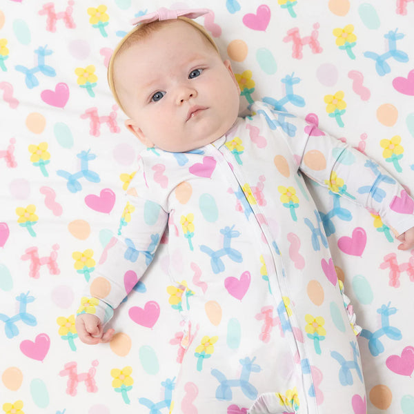 Pijama Footie Globos y Figuras - Blanco