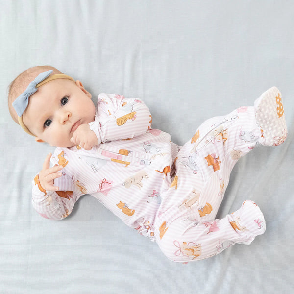 Pijama Footie Mascotas Fancy - Rosado