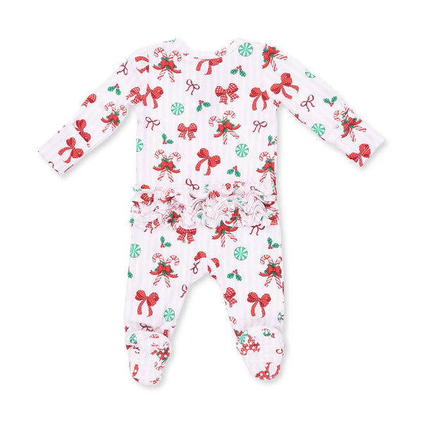 Pijama Footie Navidad - Lazos & Candy Canes