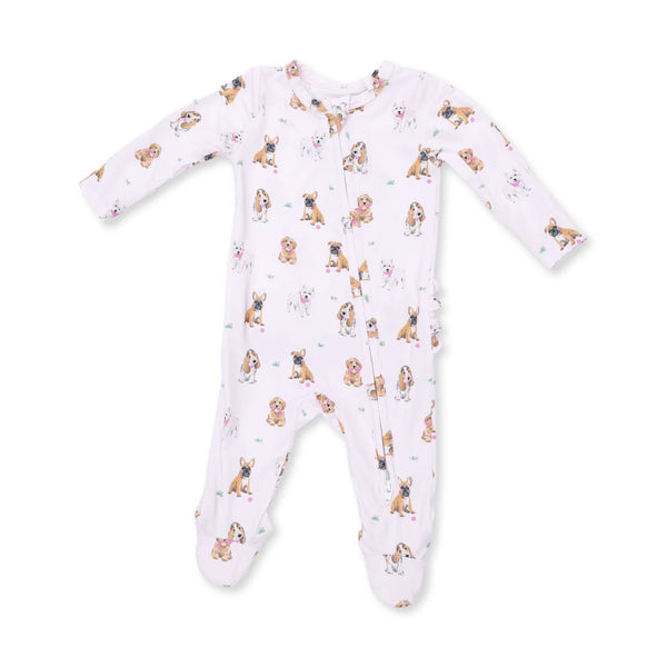 Pijama Footie - Perros Amigos Rosados
