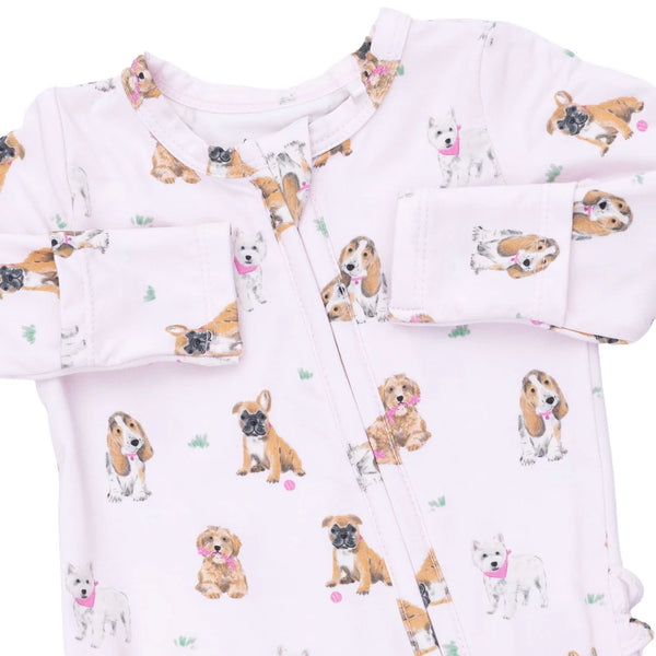 Pijama Footie - Perros Amigos Rosados