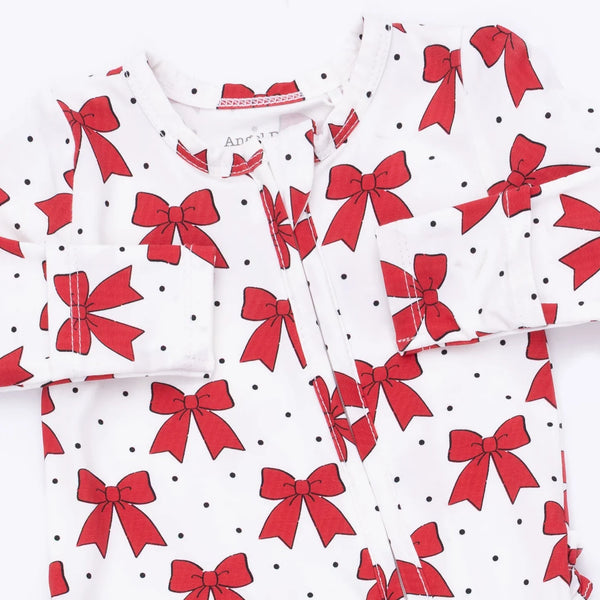 Pijama Footie Navidad - Lazos Festivos