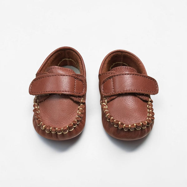 Mocasines Velcro Bebé - Marrón