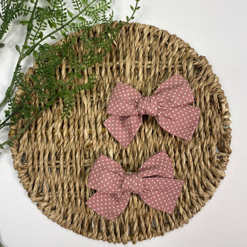 Ganchos Rosado Puntos Blancos - Set de 2
