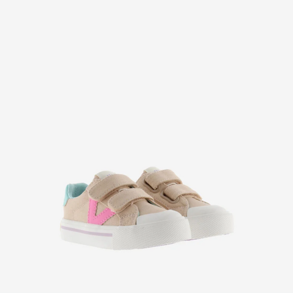 Zapatillas Doble Velcro Tribu Neón - Rosa