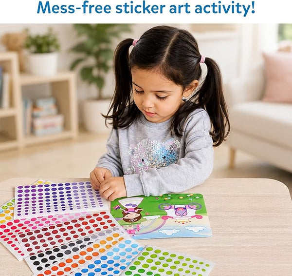 Dot It Arte con Pegatinas - Unicornios & Princesas