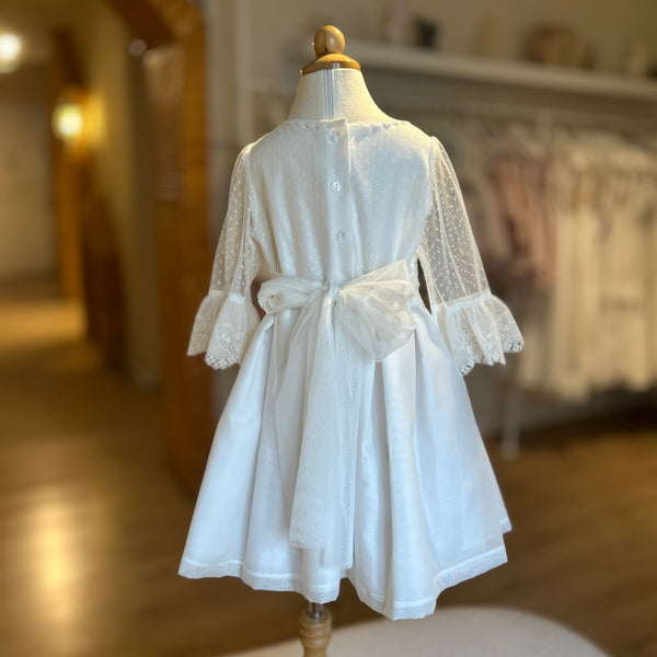 Vestido Blanco Encaje Grande
