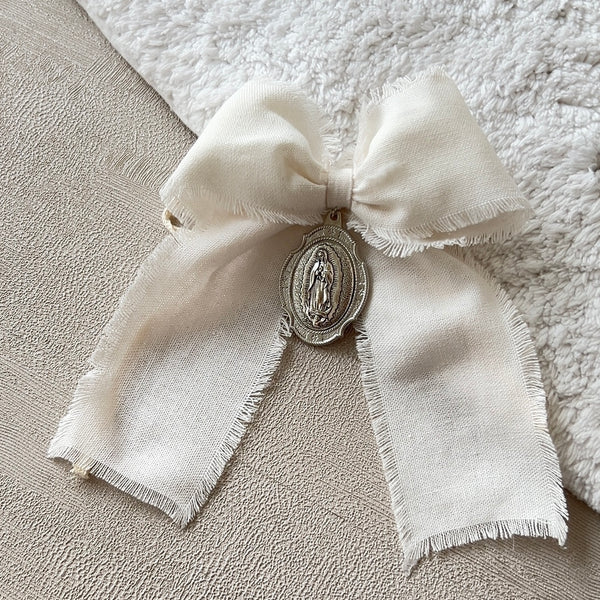 Medallón de Cuna Guadalupe - Blanco