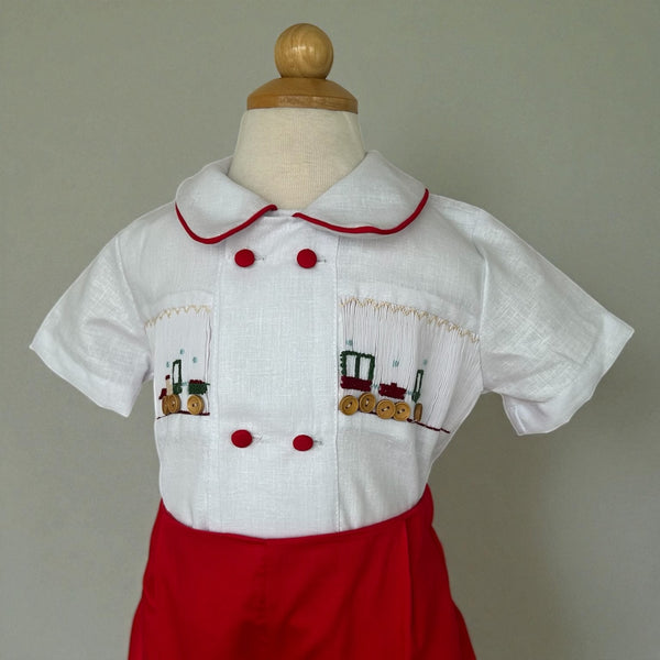 Conjunto Smock Tren - Rojo