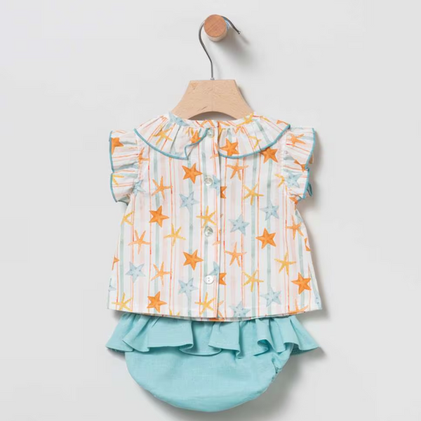 Conjunto Bloomer Estrellas Naranja