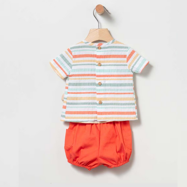 Conjunto Bloomer Rayas Naranja