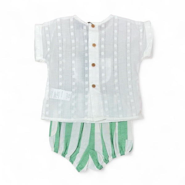Conjunto Niño Pololo Rayas - Verde